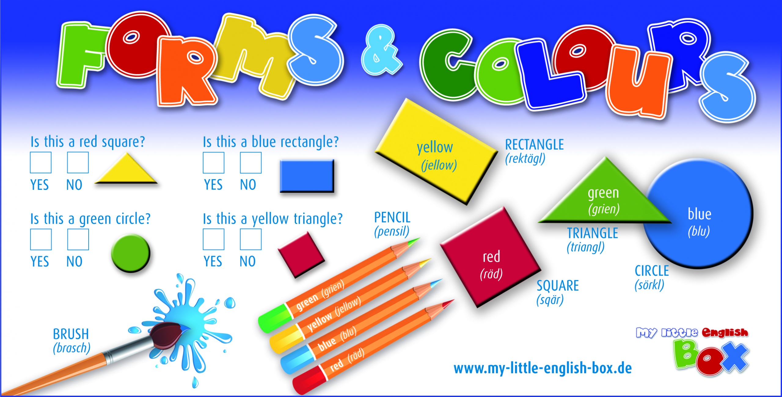 spielend Englisch lernen für Kinder , forms and colours