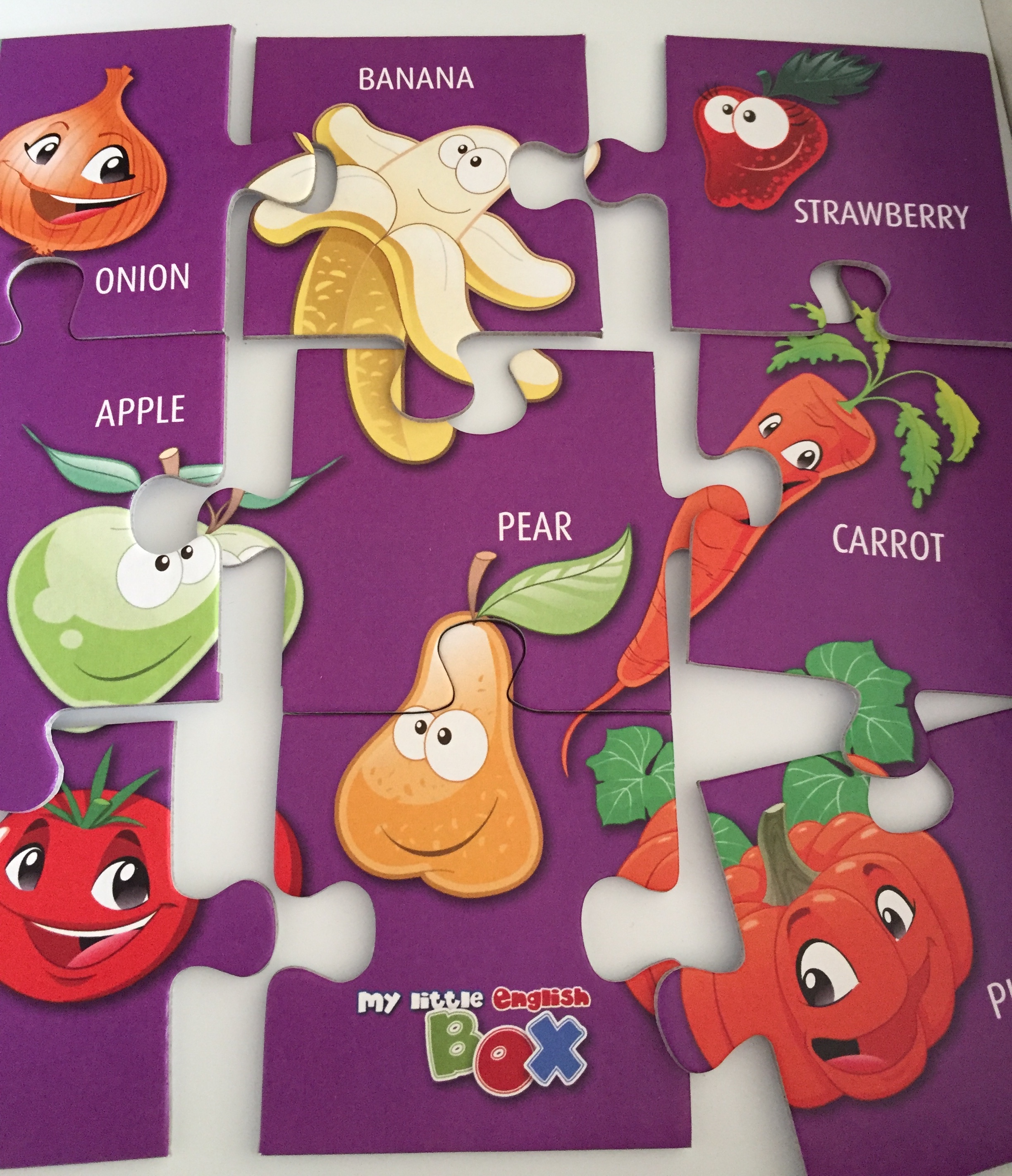 Super Spiele für junges Gemüse, spielend Englisch lernen für Kinder, Englisch für Kinder, my Little English Box